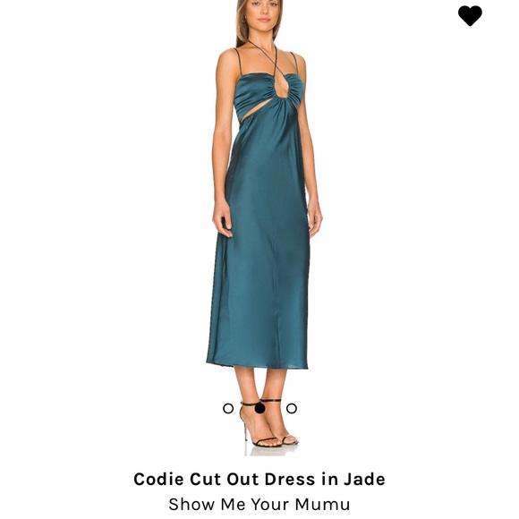 Revolve x show me your mumu Codie Cut Out midi summer Dress in Jade - Picture 4 of 6